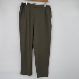 Anthropologie Women's M Green The‎ Essential Pull-On Trouser Pockets
